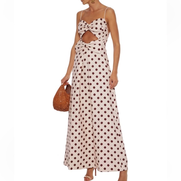 ZIMMERMANN Corsage Bow cutout linen maxi dress, size 0 / US 2-4, NWT - Picture 2 of 7